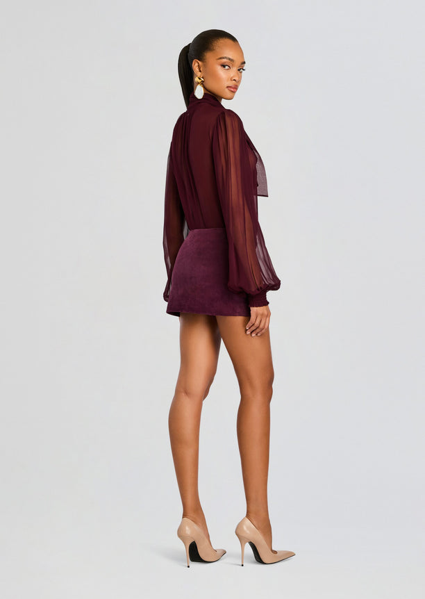 Valerie Suede Skirt