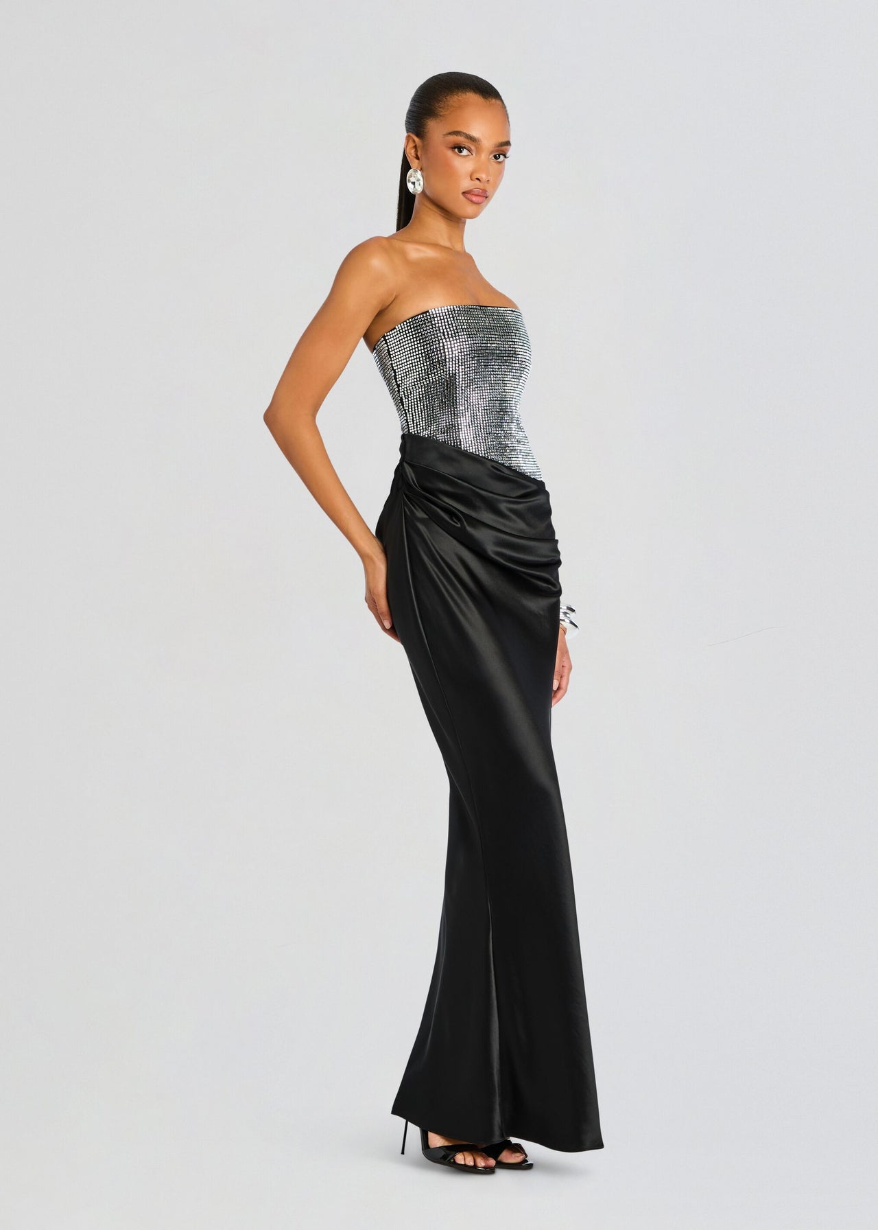 Retrofete Alexandra Strapless Sequin Dress