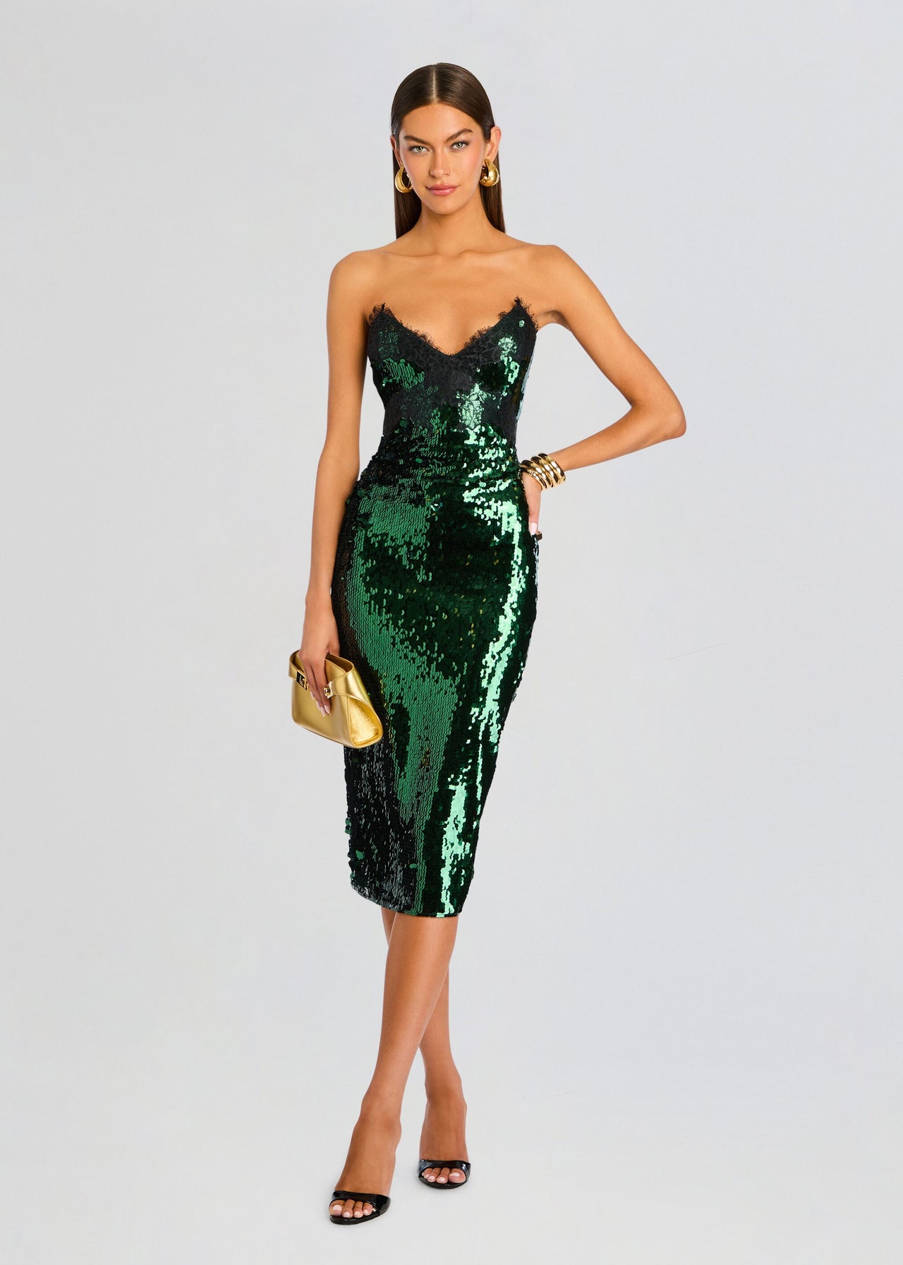 Retrofete Ellen Dress in Dark Green - Size L Retrofete Ellen Dress in Dark Green - Size L