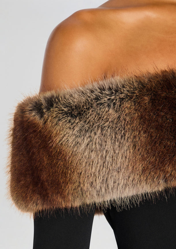 Elspeth Faux Fur Dress