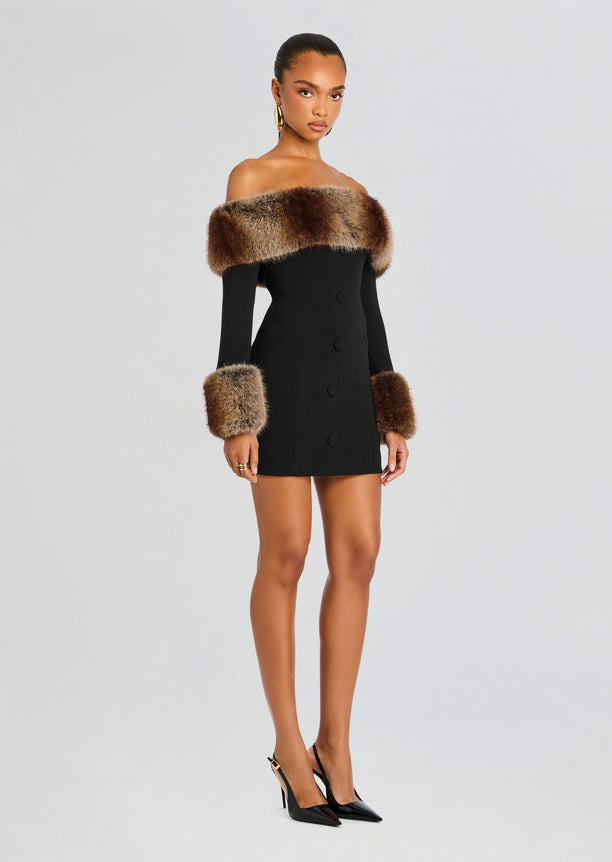 Elspeth Faux Fur Dress
