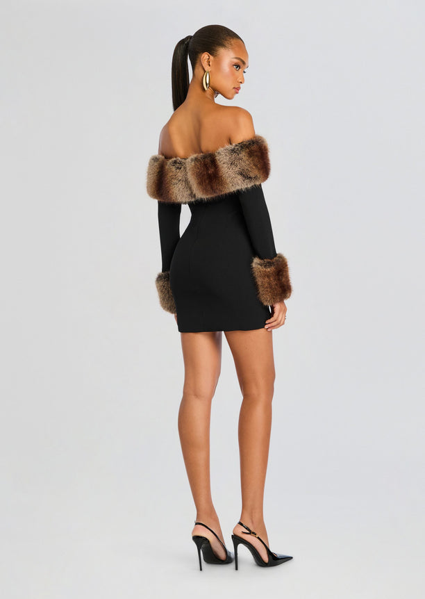 Elspeth Faux Fur Dress