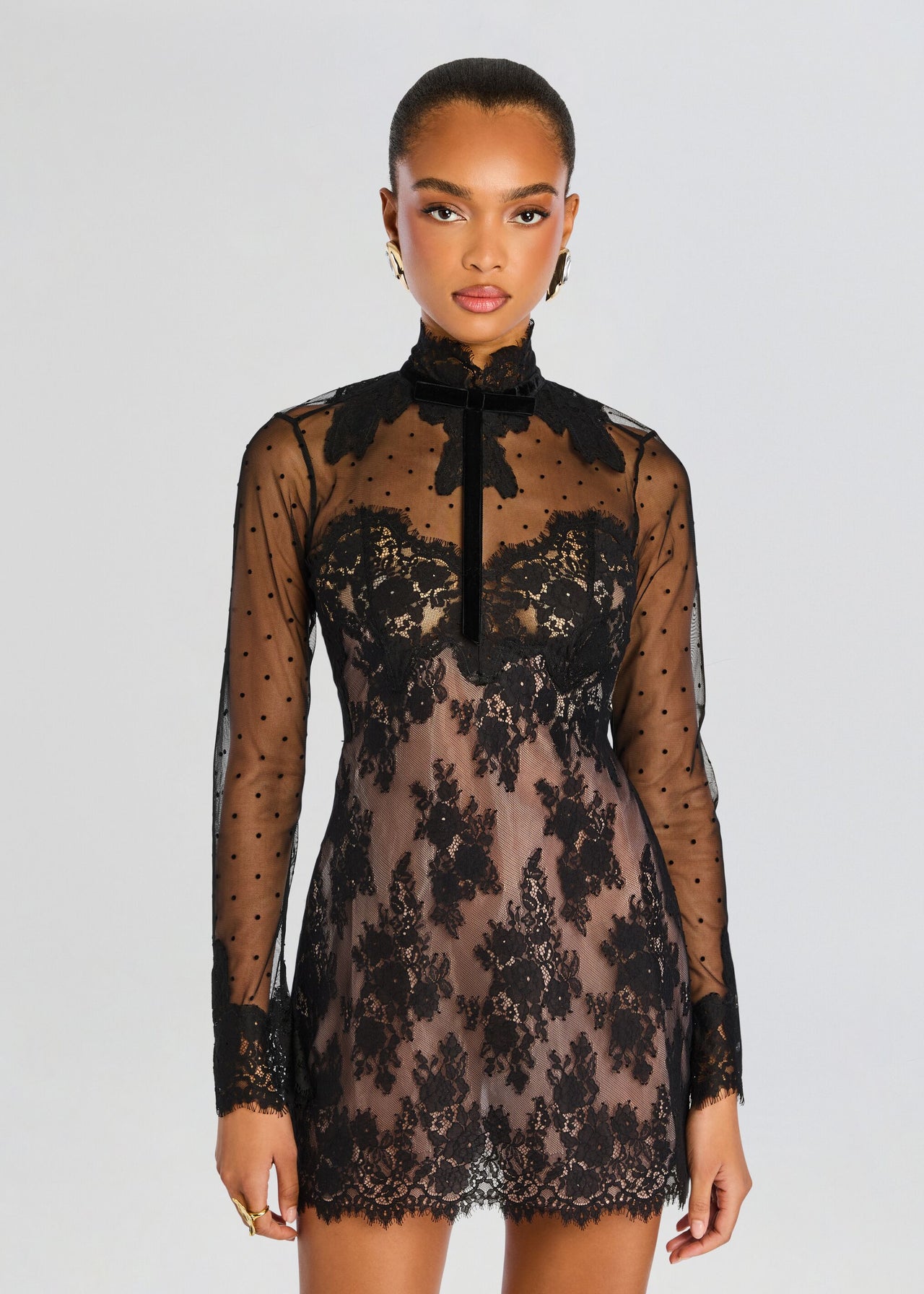 retrofte Women's Faylin Lace Dress - Black - Mini dresses retrofte Women's Faylin Lace Dress - Black - Mini dresses