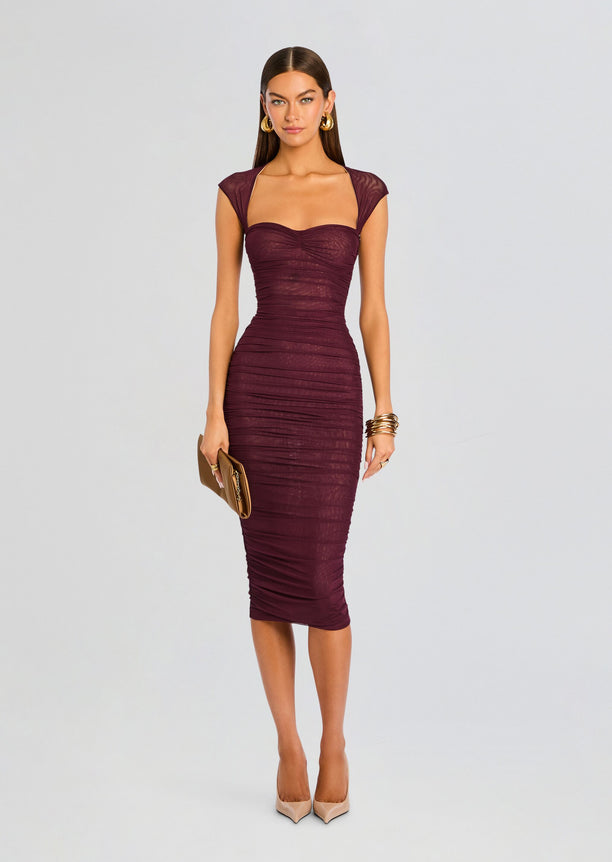Kylie Mesh Midi Dress