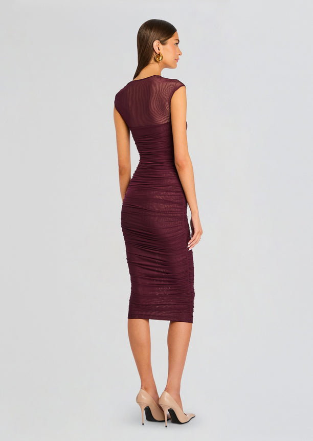 Kylie Mesh Midi Dress