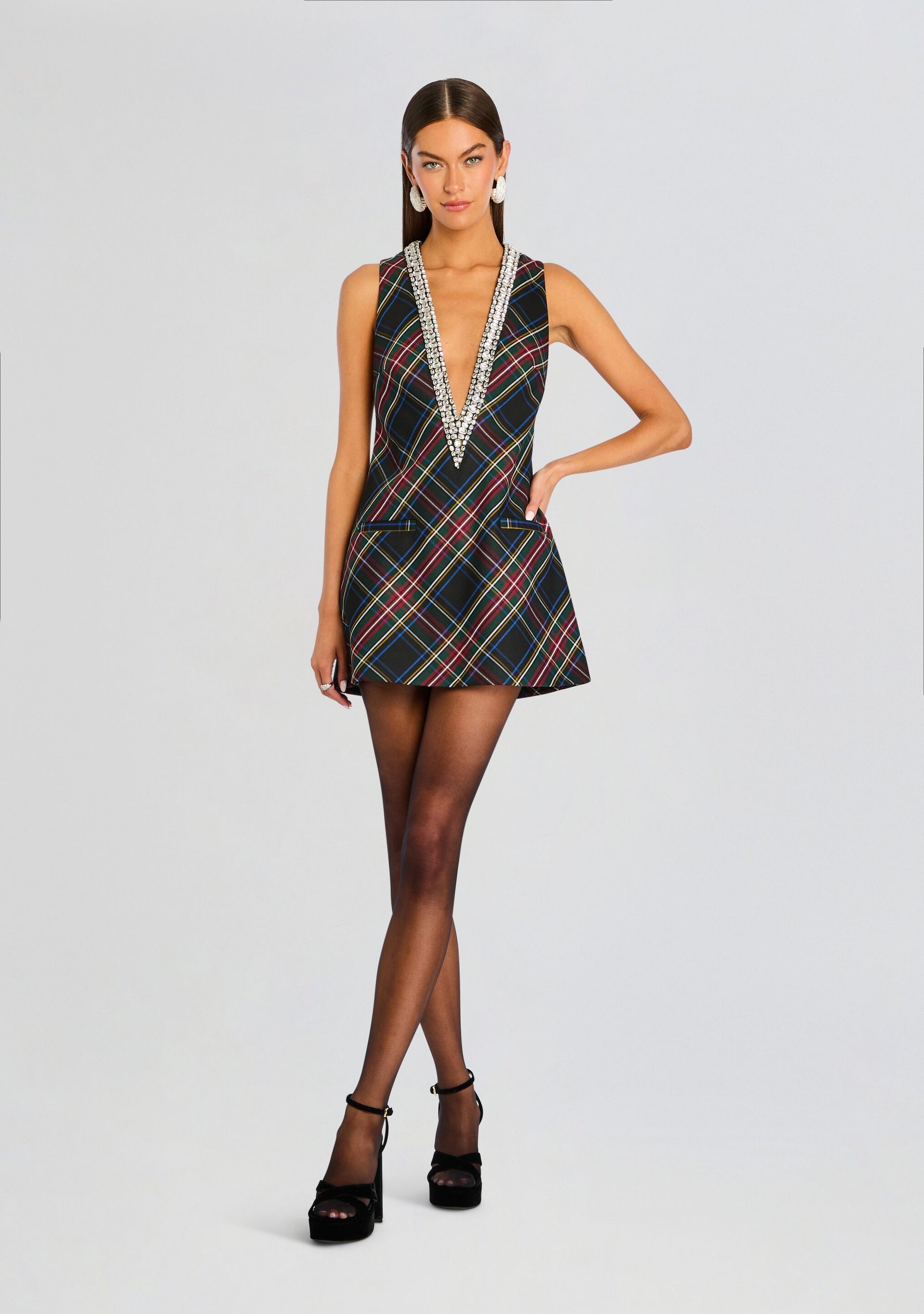 Retrofête Nancie Dress | Plaid | Size S