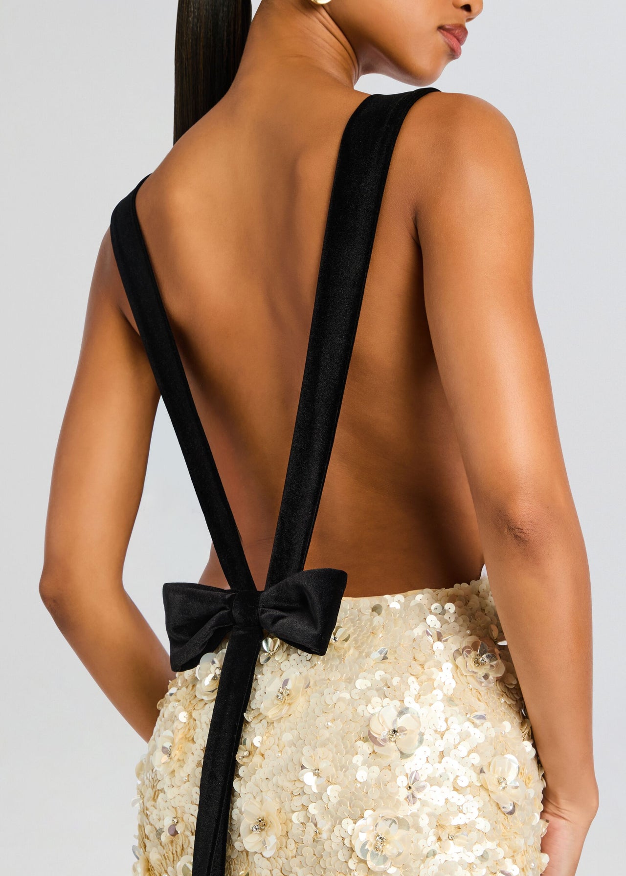 shanae dress in cream & black retrofete retrofete Shanae Dress in Cream & Black