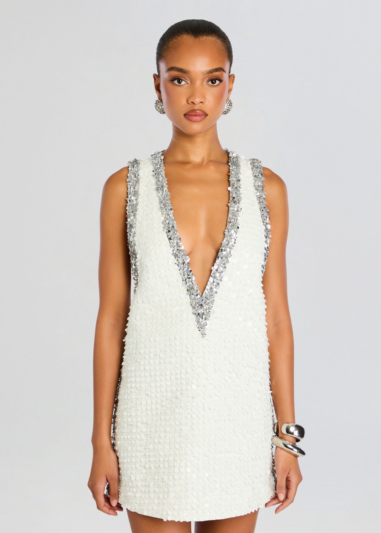 retrofete silver mini dress retroféte Women's Simmie Dress - White