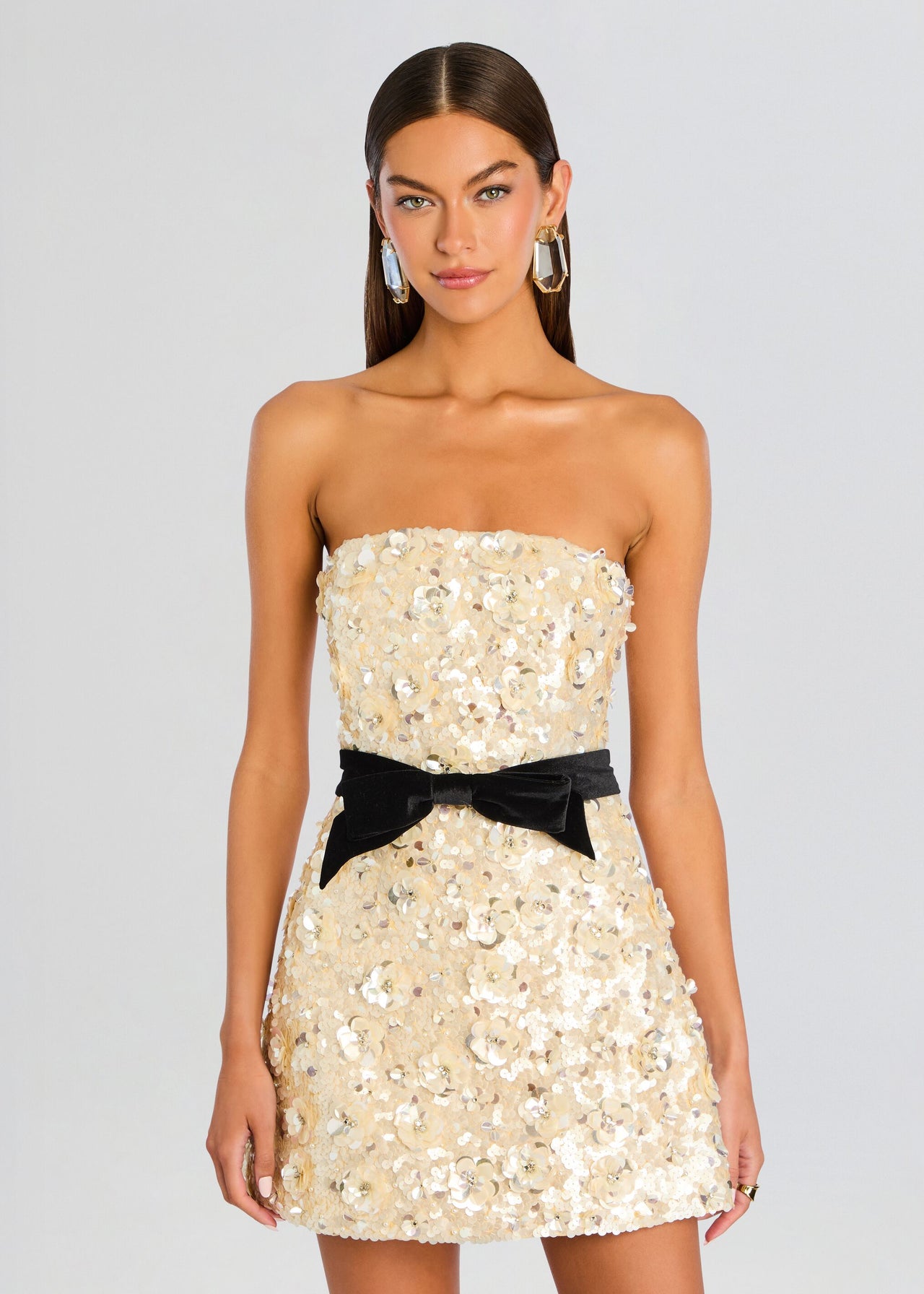 gold black and white dress Tate Sequin Dress – Retrofete