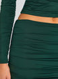 Darcy Mid Rise Ruched Midi Skirt thumbnail media 2 of 5