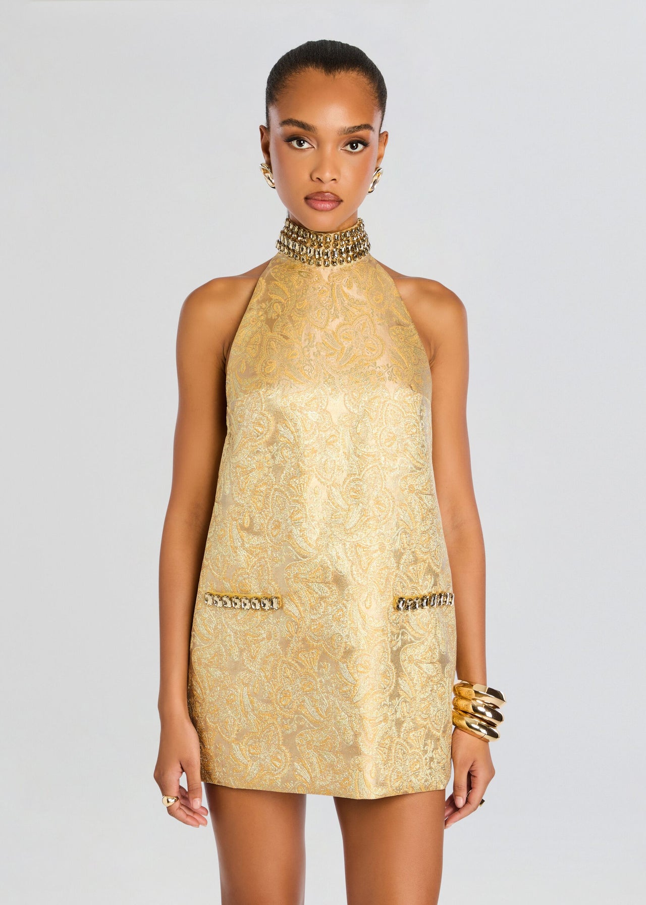 retrofte Women's Lilou Embellished Dress - White - Mini dresses retrofte Women's Lilou Embellished Dress - White - Mini dresses