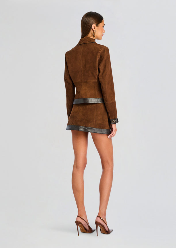 Lisbeth Suede Leather Skirt