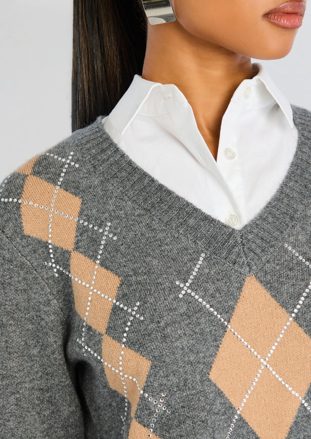 Ornella Embellished Knit Dress