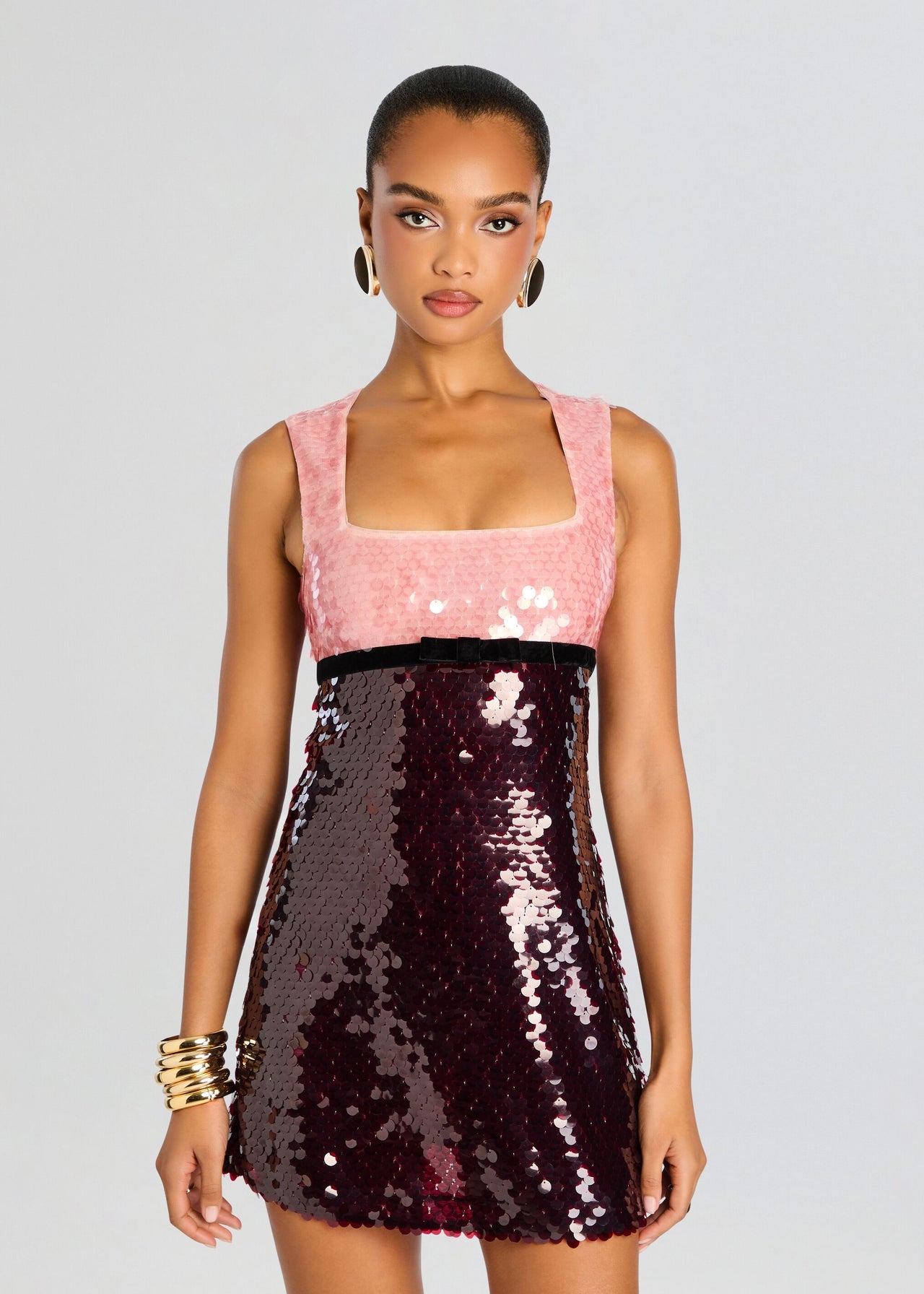retrofete Amethyst Sequin Dress in Burgundy - size L retrofete Amethyst Sequin Dress in Burgundy - size L
