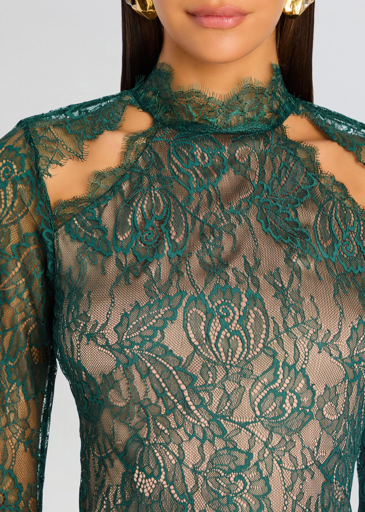 retrofte Women's Gilana Lace Dress - Green - Mini dresses retrofte Women's Gilana Lace Dress - Green - Mini dresses