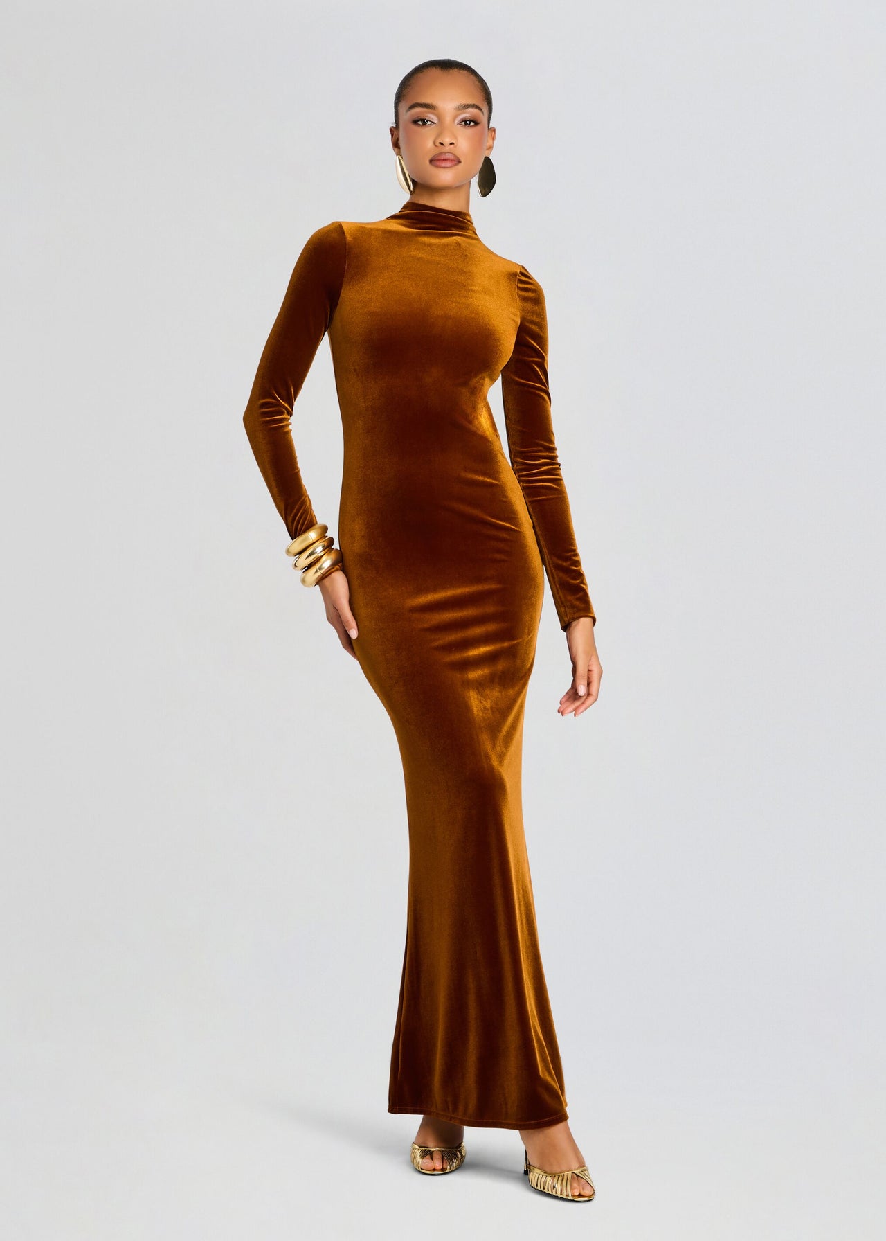 Viola Velvet Maxi Dress Marigold / XXS Viola Velvet Maxi Dress Marigold / XXS