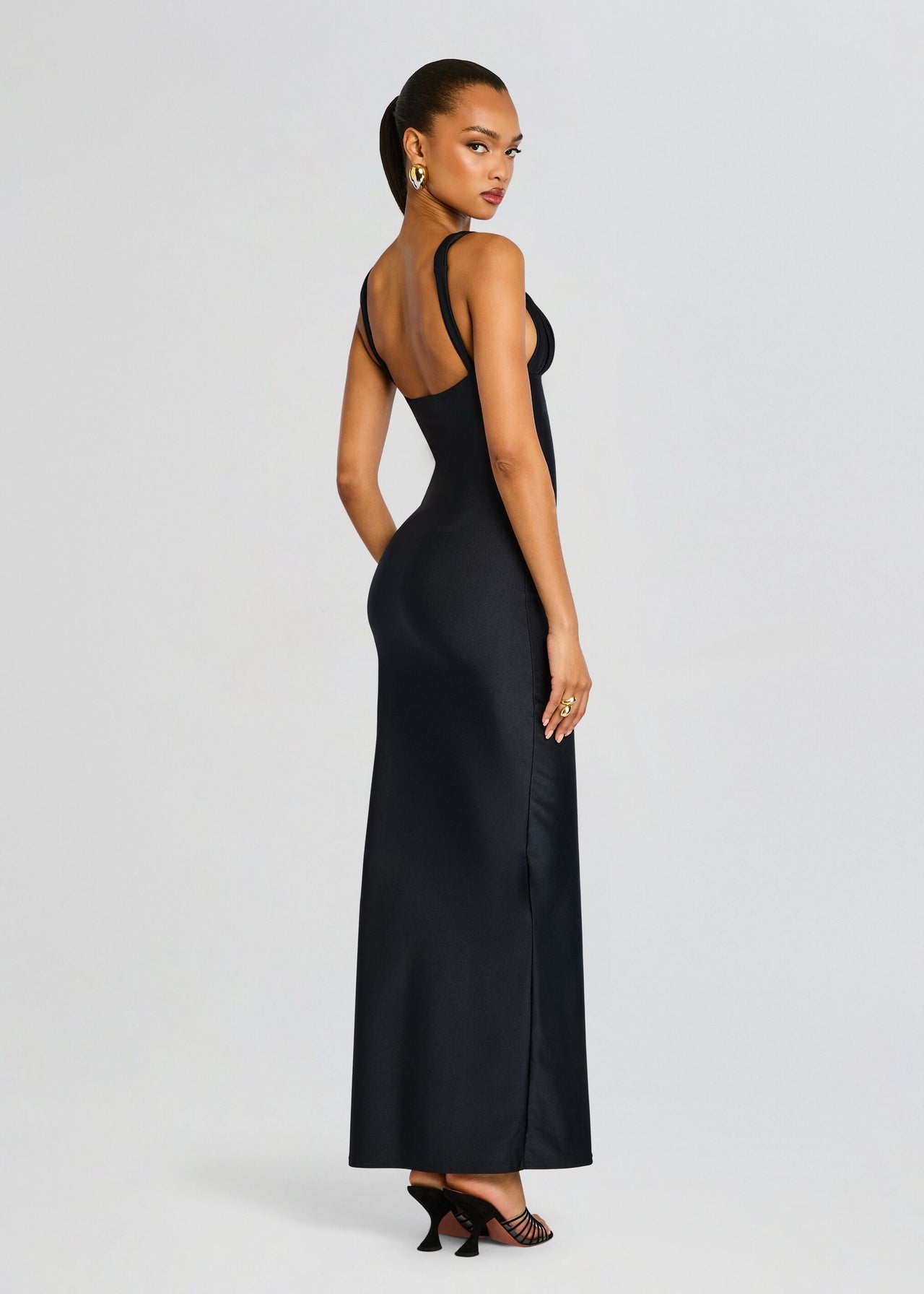 alexandra maxi dress Vestido Maxi Alexandra Tie Back - Bronceado