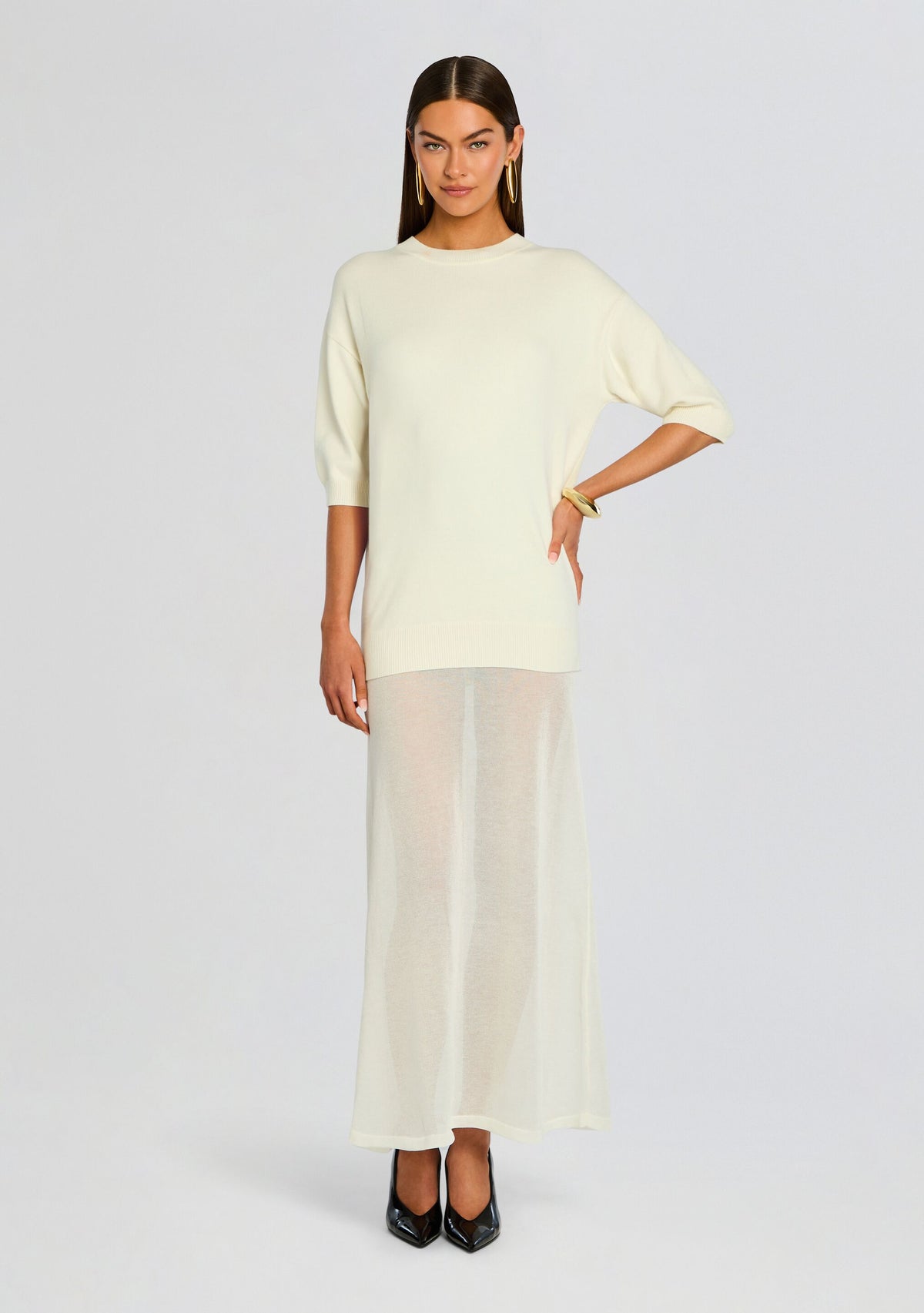 SEROYA Arwen Maxi Dress in Ivory