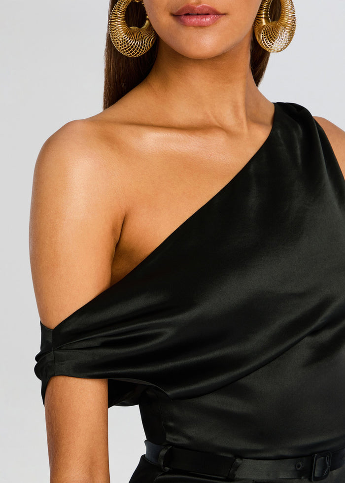 Ivy Satin Off The Shoulder Mini Dress media 2 of 5