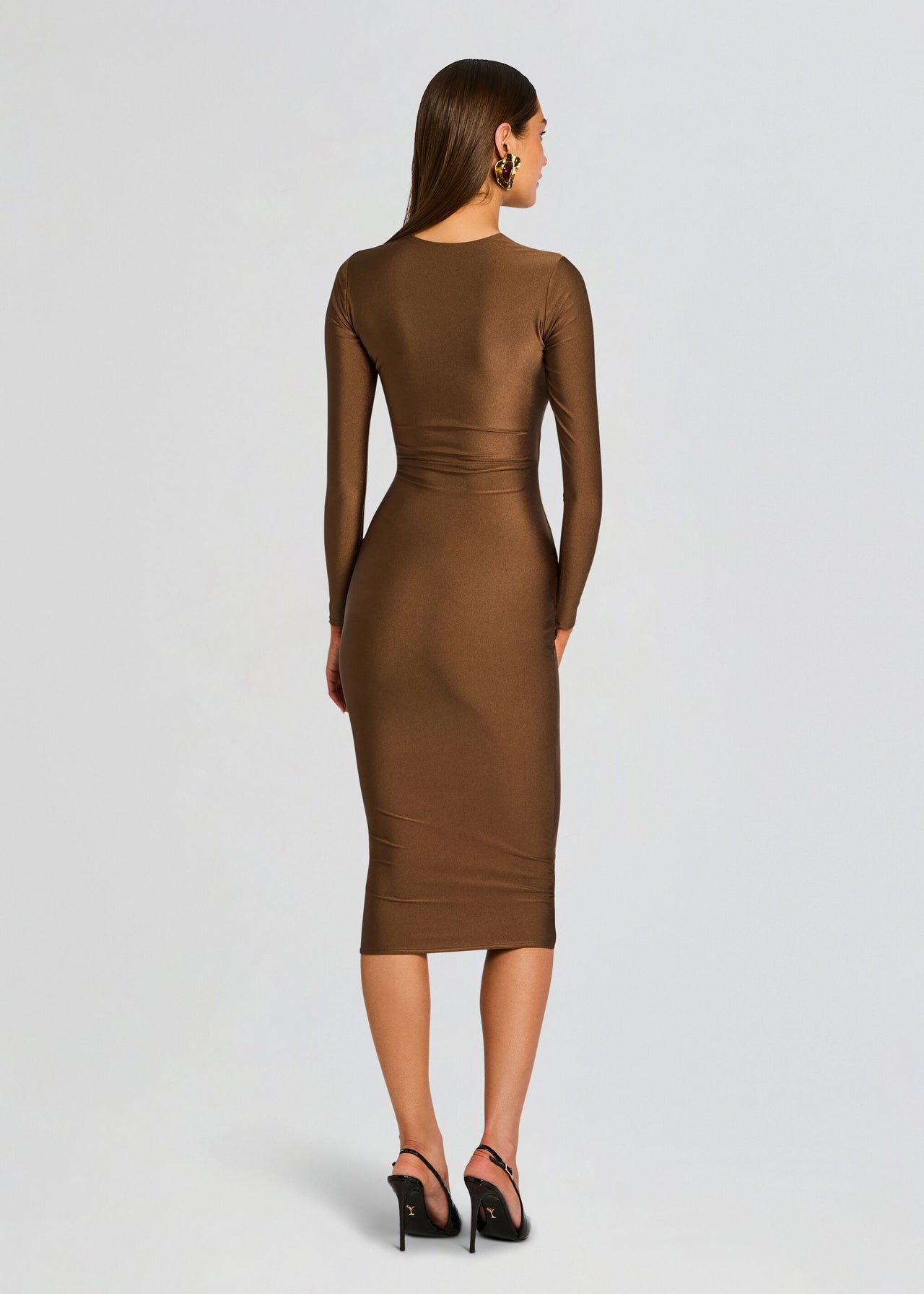 SEROYA Maida Dress in Brown - size XS SEROYA Maida Dress in Brown - size XS
