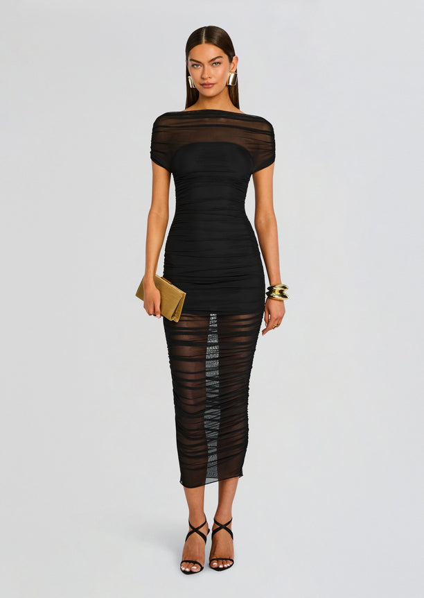 Noel Mesh Midi Dress