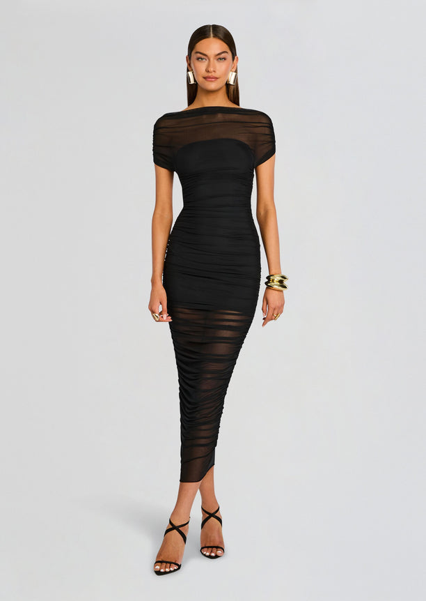 Noel Mesh Midi Dress