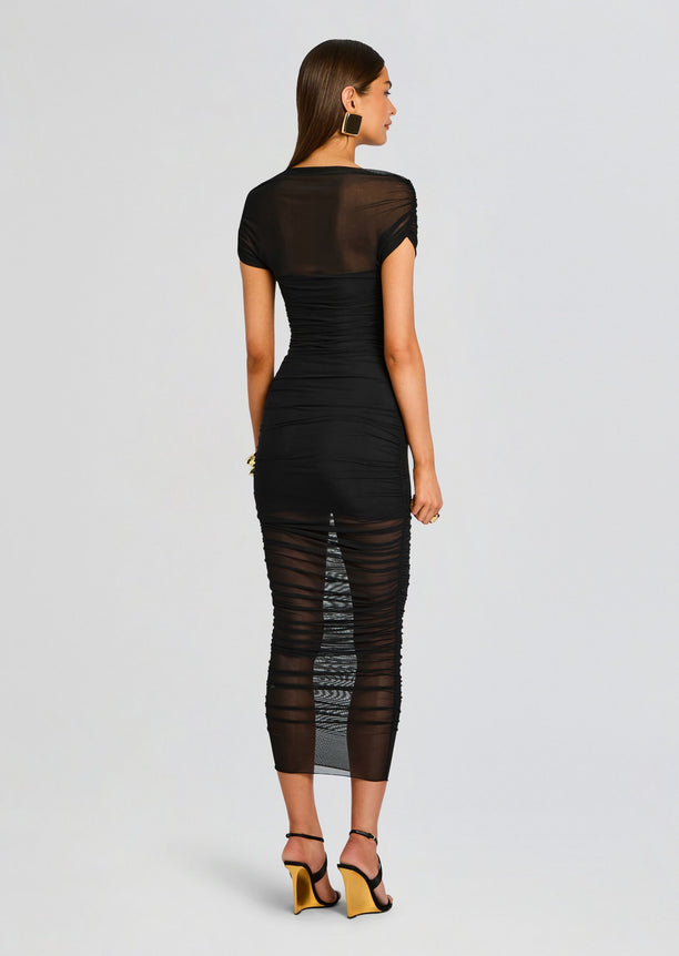 Noel Mesh Midi Dress