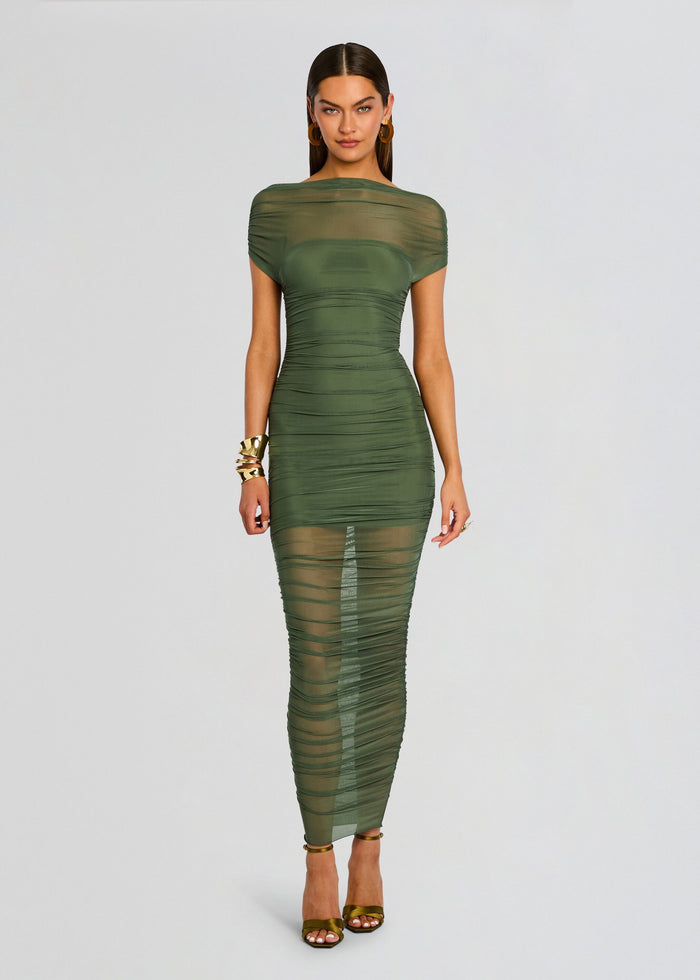 SER.O.YA Women's Noel Mesh Midi Dress - Green - Casual dresses SER.O.YA Women's Noel Mesh Midi Dress - Green - Casual dresses