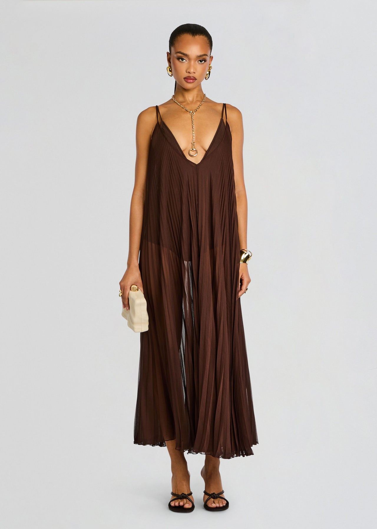 chinese dress ladies Shani Shemer Uma Maxi Dress in Chocolate