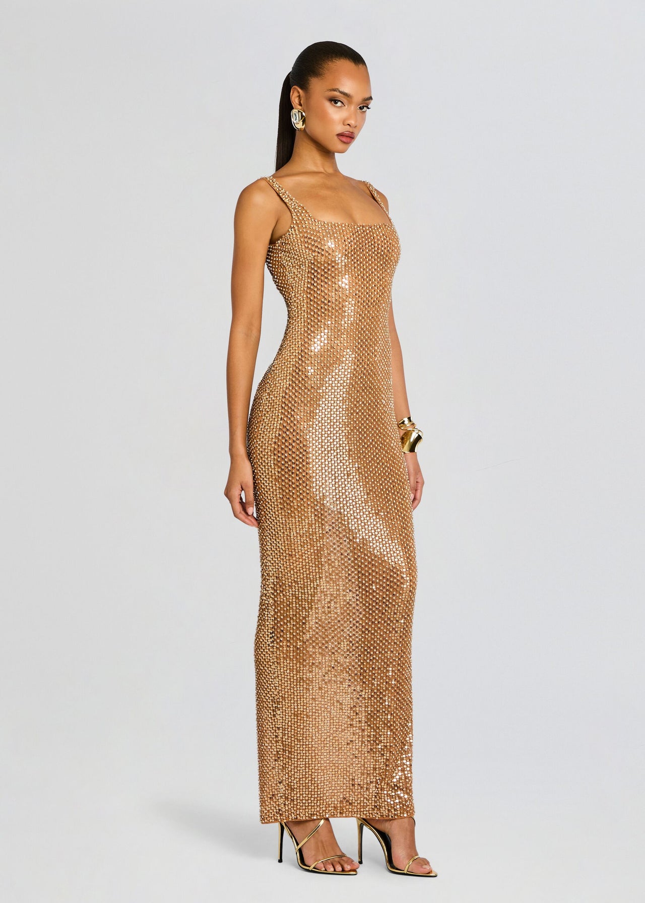 Retrofete Xiomara Sequin Dress - Nude/champagne Retrofete Xiomara Sequin Dress - Nude/champagne