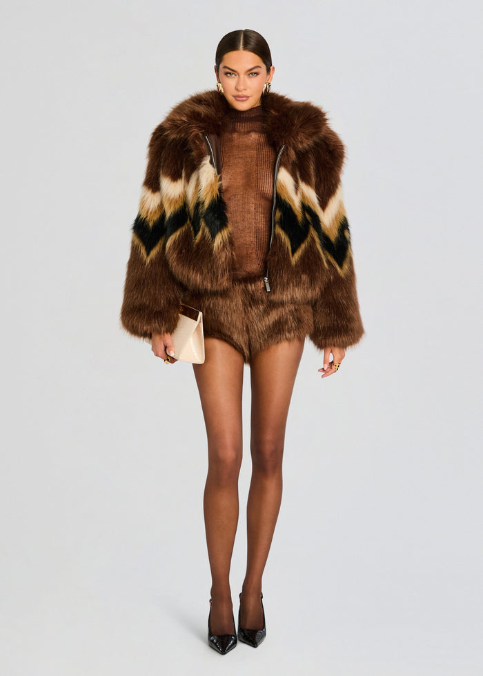 Arista Faux Fur Shorts media 5 of 5