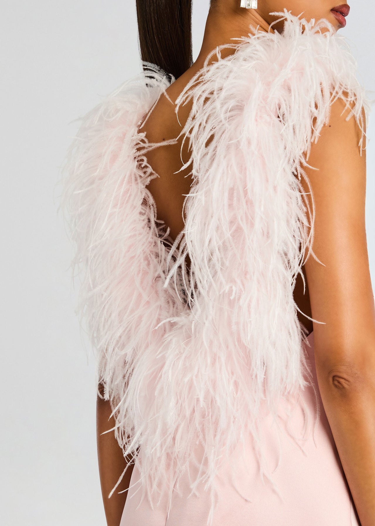 retrofete pink feather dress Anastasia Sequin Feather Dress Retrofete