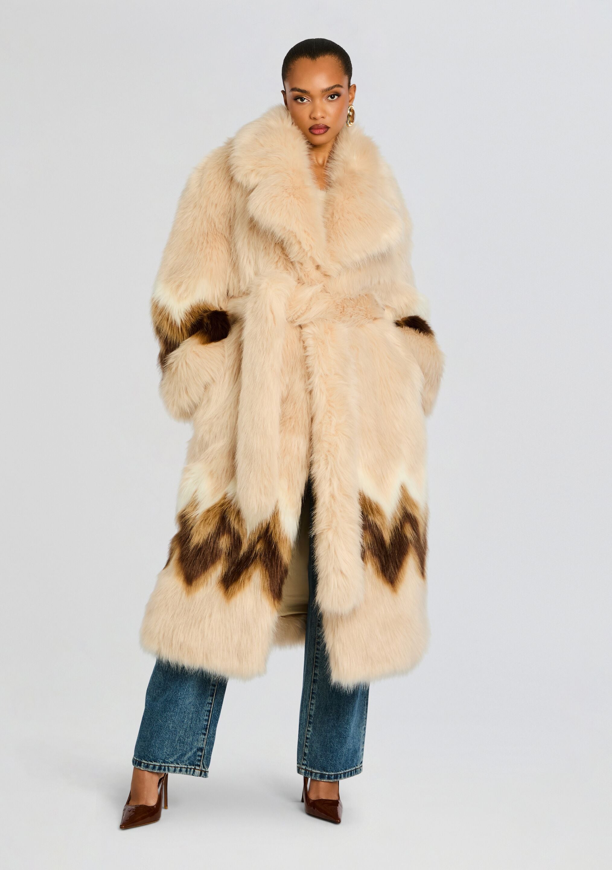 Magali Faux Fur Coat – Retrofete