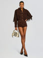 Araminta Suede Leather Romper thumbnail media 1 of 5