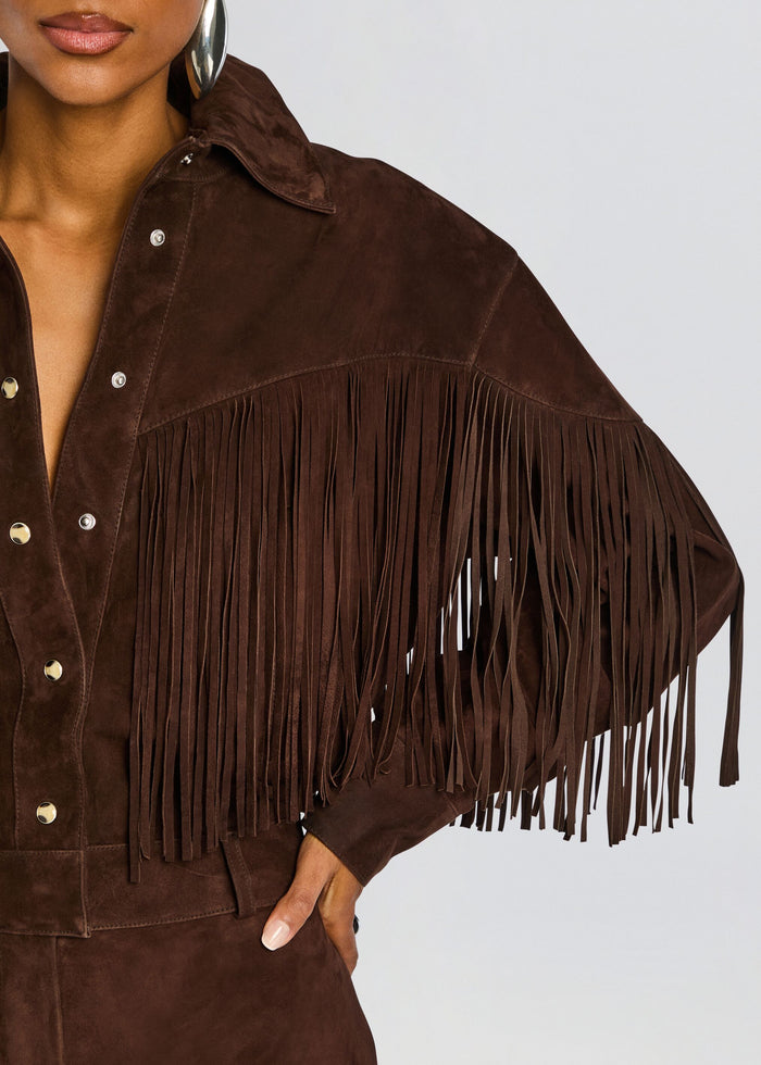 Araminta Suede Leather Romper media 2 of 5