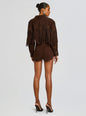Araminta Suede Leather Romper thumbnail media 4 of 5