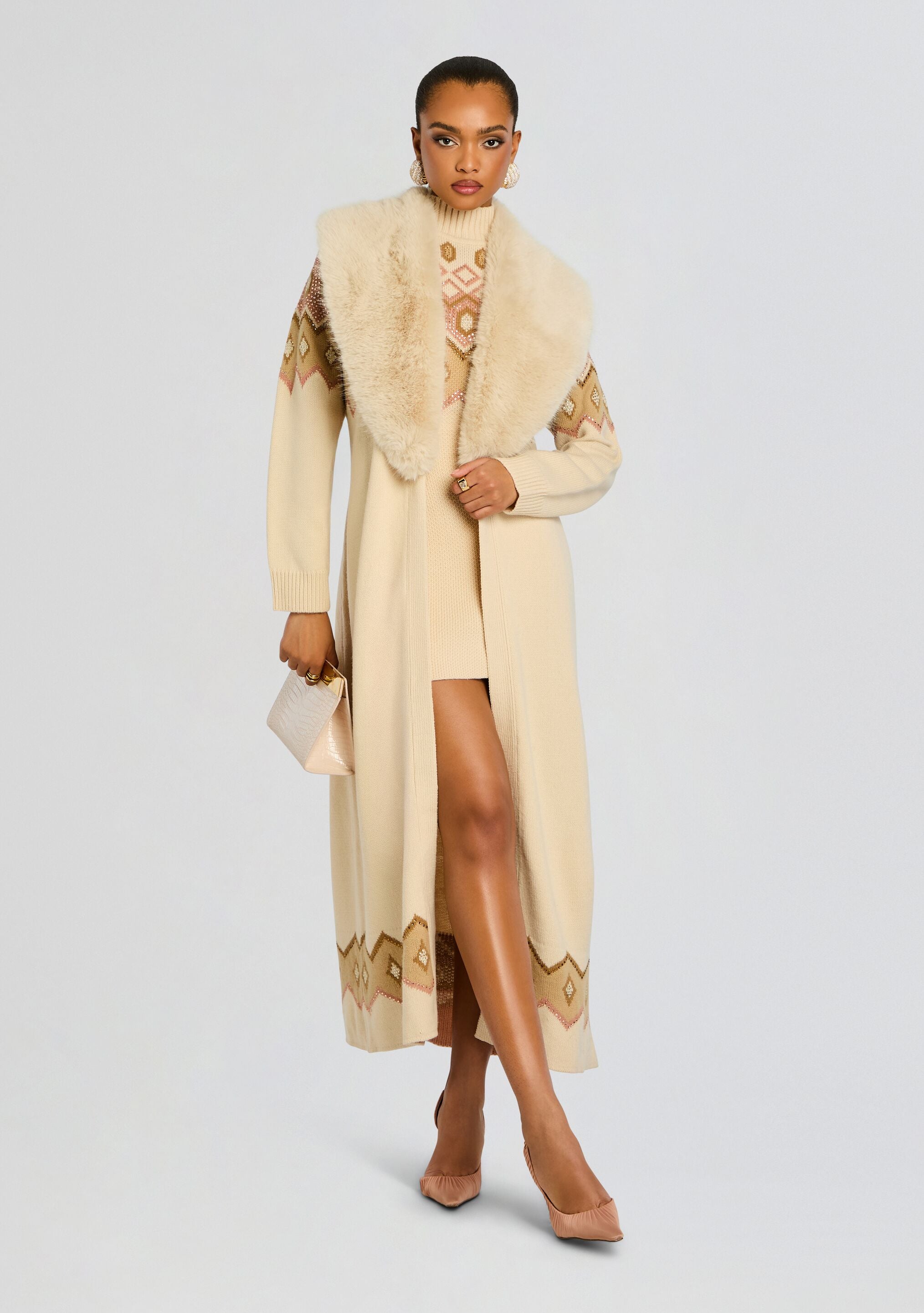 【新品タグ付き】Bibiy LUCIA FUR CARDIGAN ベージュ Basalt Knit Cardigan – Retrofete