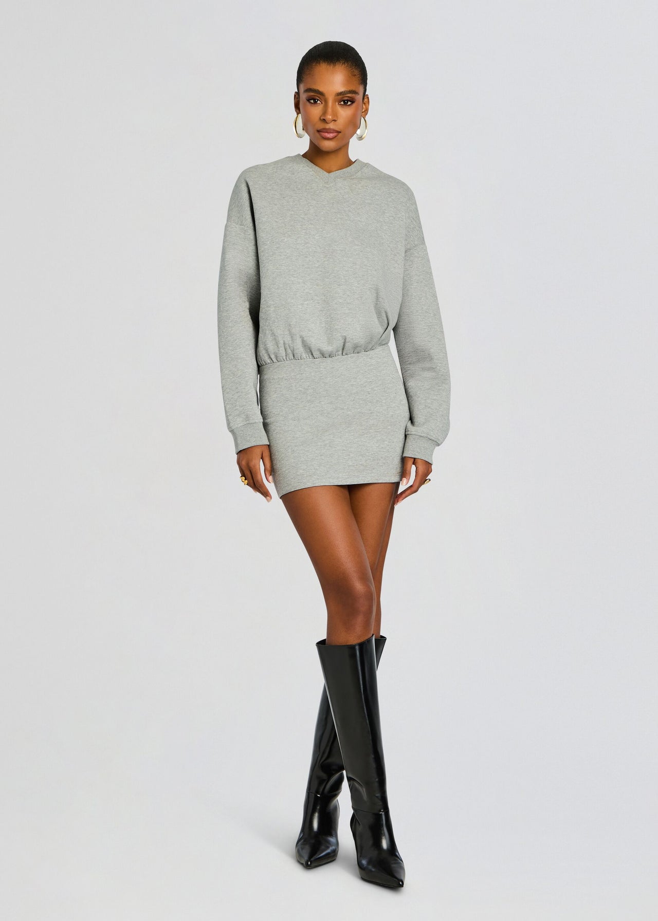 Seroya Dionne Mini Dress - Heathered Grey