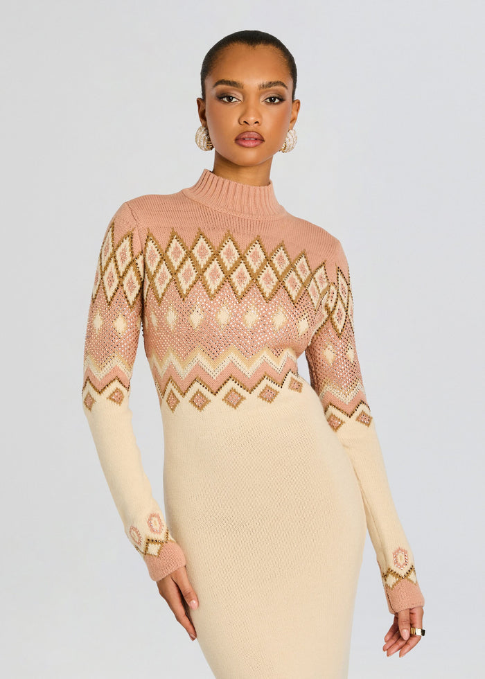 retrofte Women's Eagle Knit Dress - White - Maxi dresses