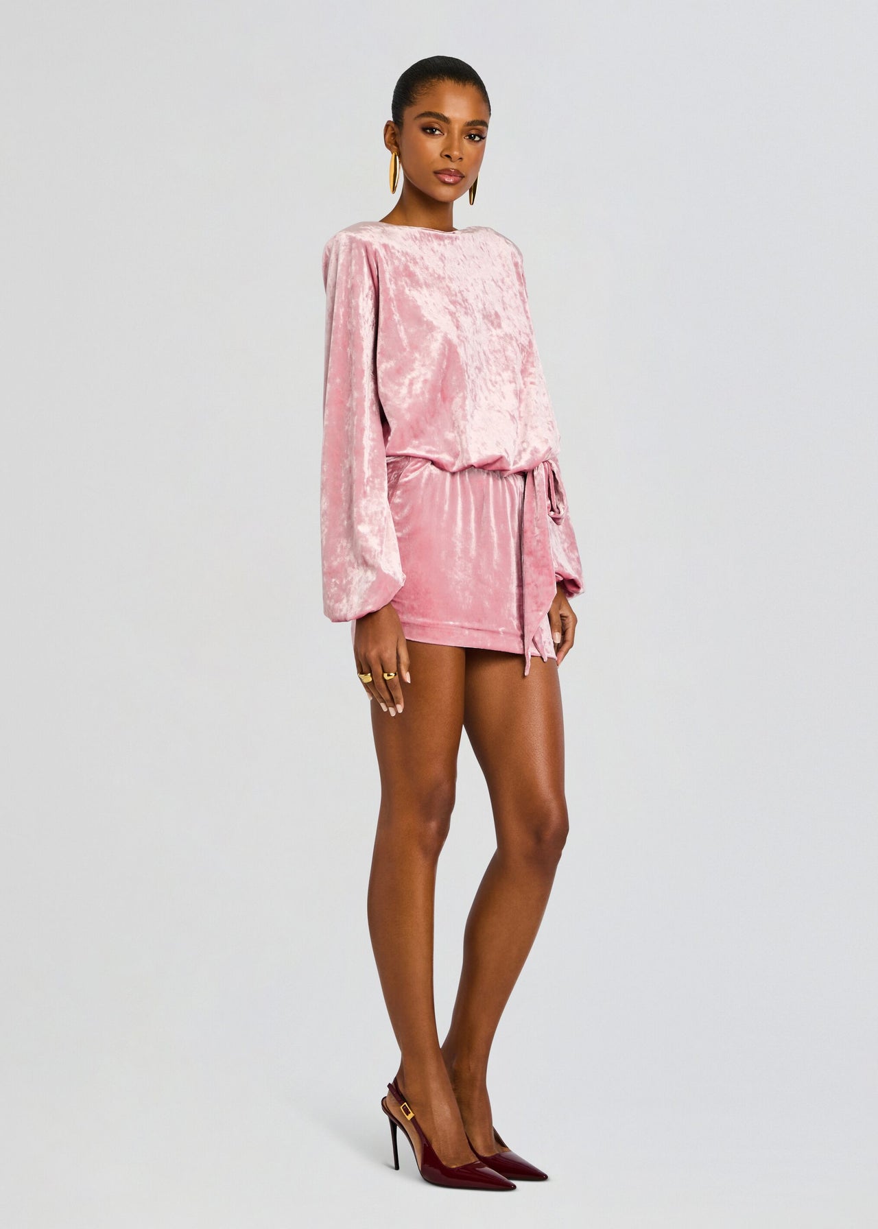 pink velvet dress bodycon Light Pink Velvet Dress - Velvet Mini Dress - Pink Bodycon Dress