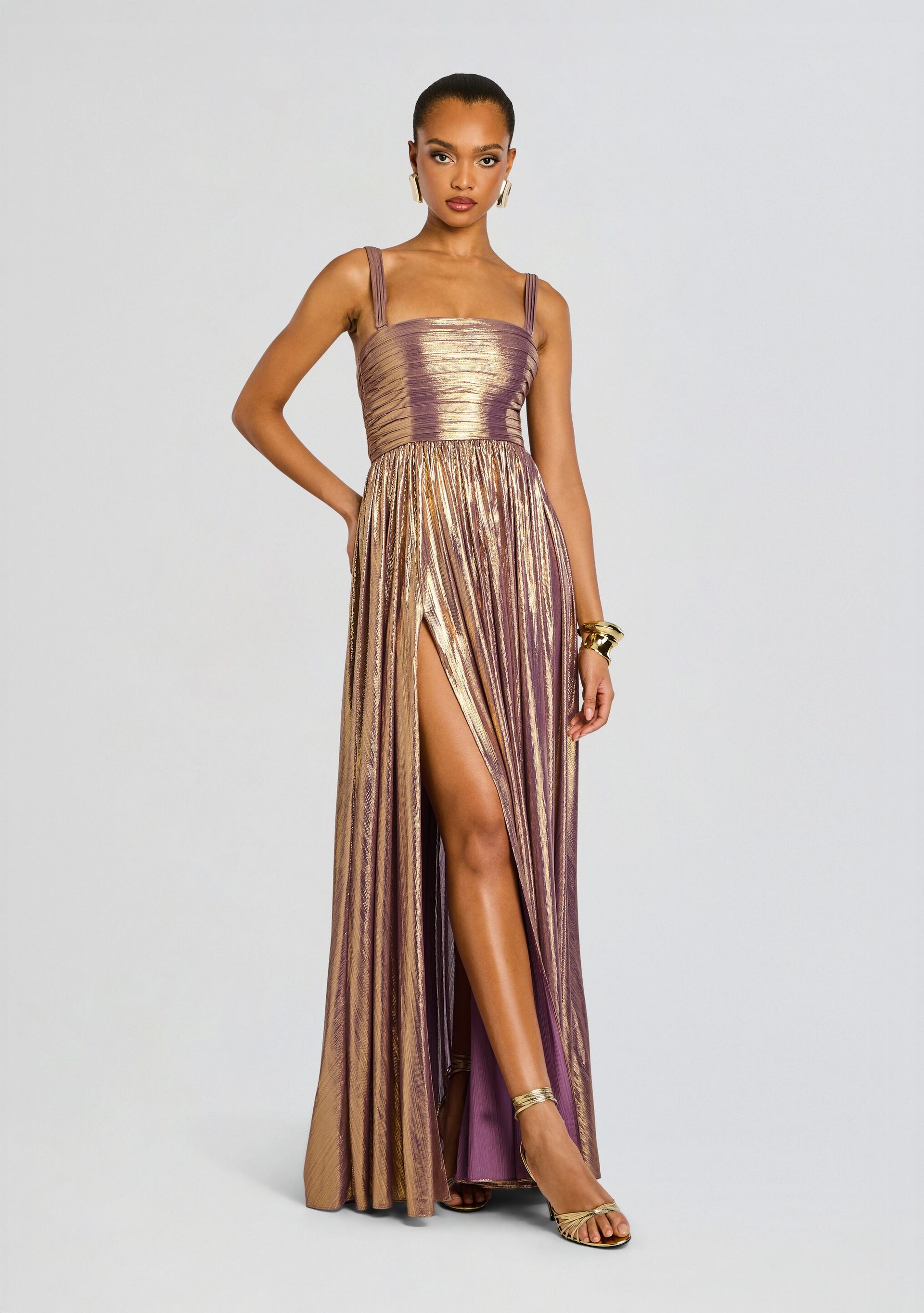 Retrofete Iris Lamé Gown
