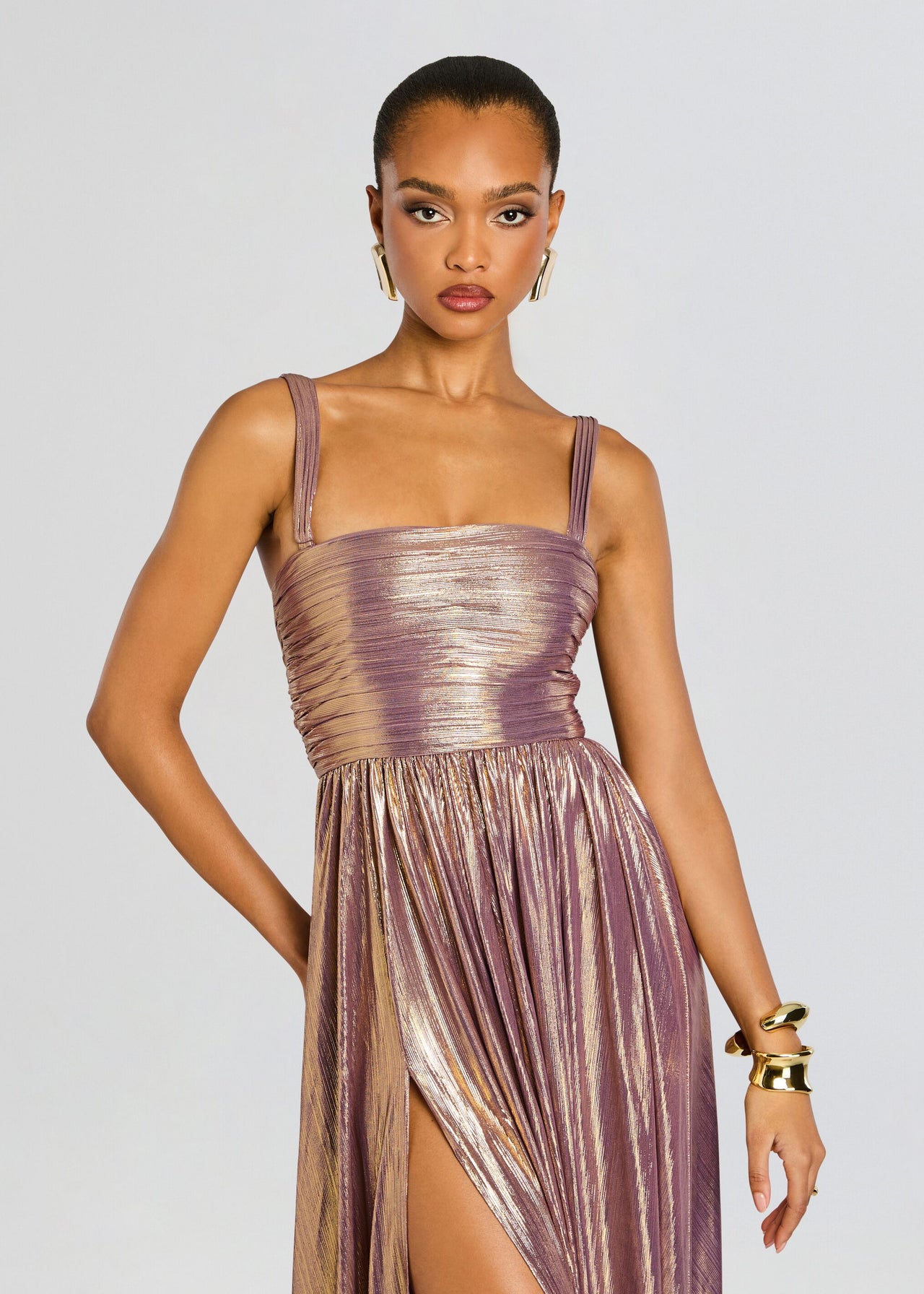 john paul ataker gold dress Long Sleeve Gold Dress