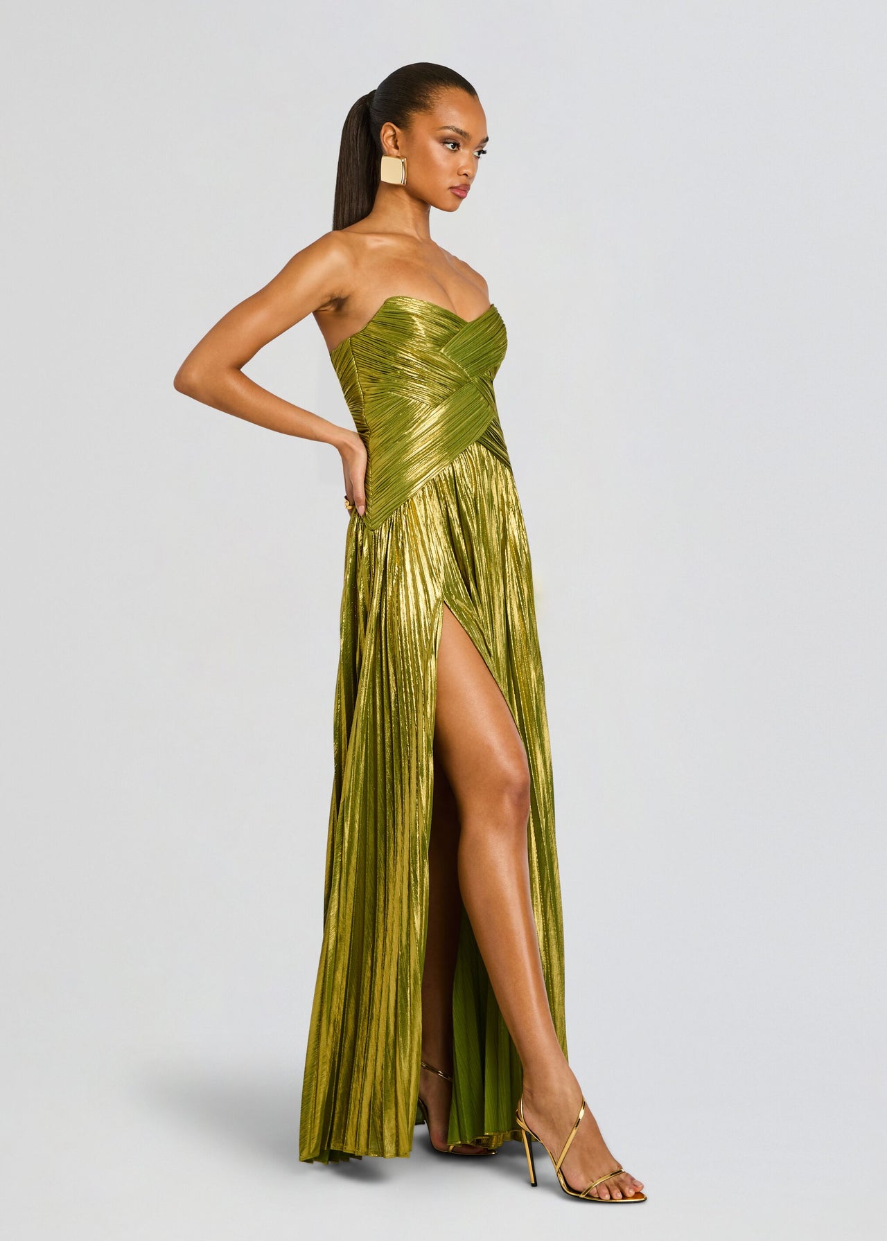 Retrofete Women's Stephie Metallic Dress - Green - Size Medium - Metallic Peridot Retrofete Women's Stephie Metallic Dress - Green - Size Medium - Metallic Peridot