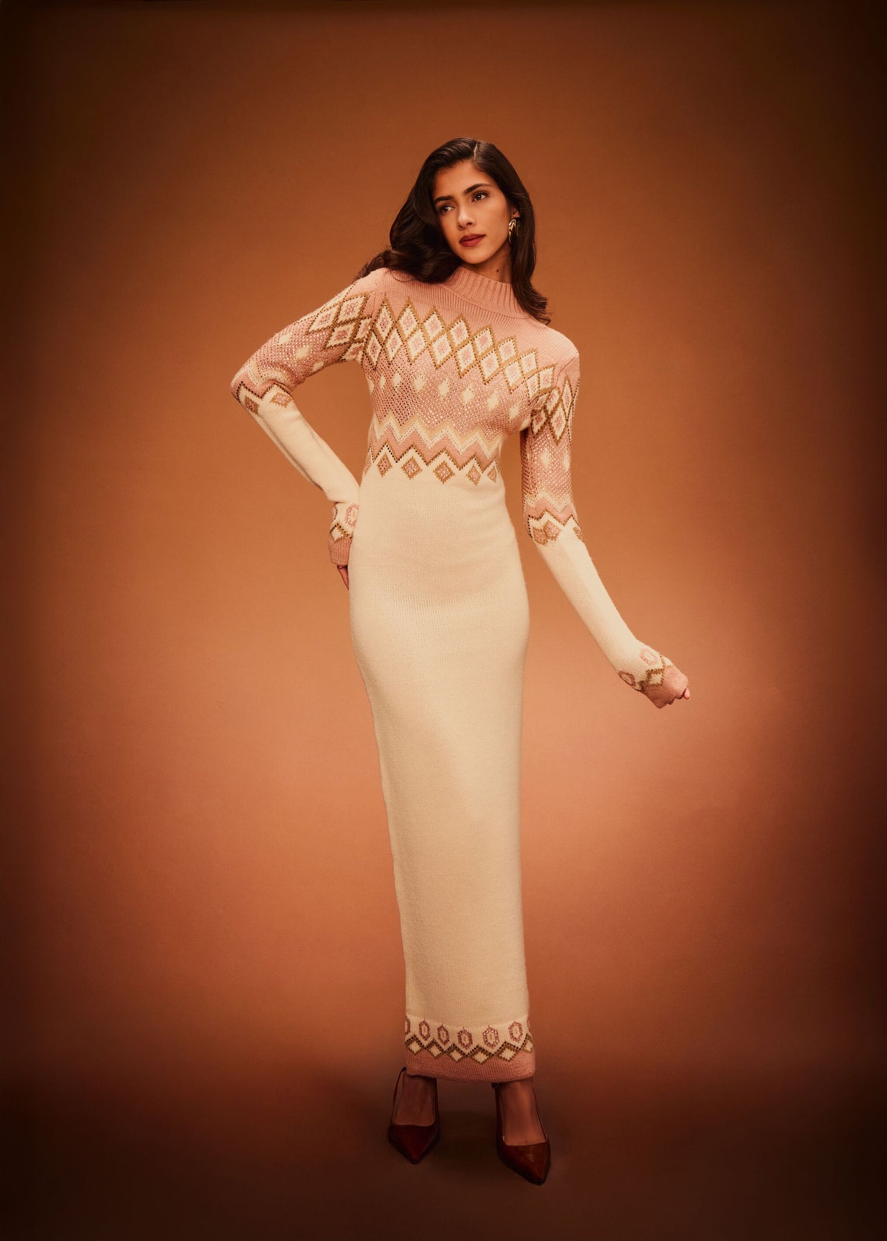 retrofte Women's Eagle Knit Dress - White - Maxi dresses retrofte Women's Eagle Knit Dress - White - Maxi dresses