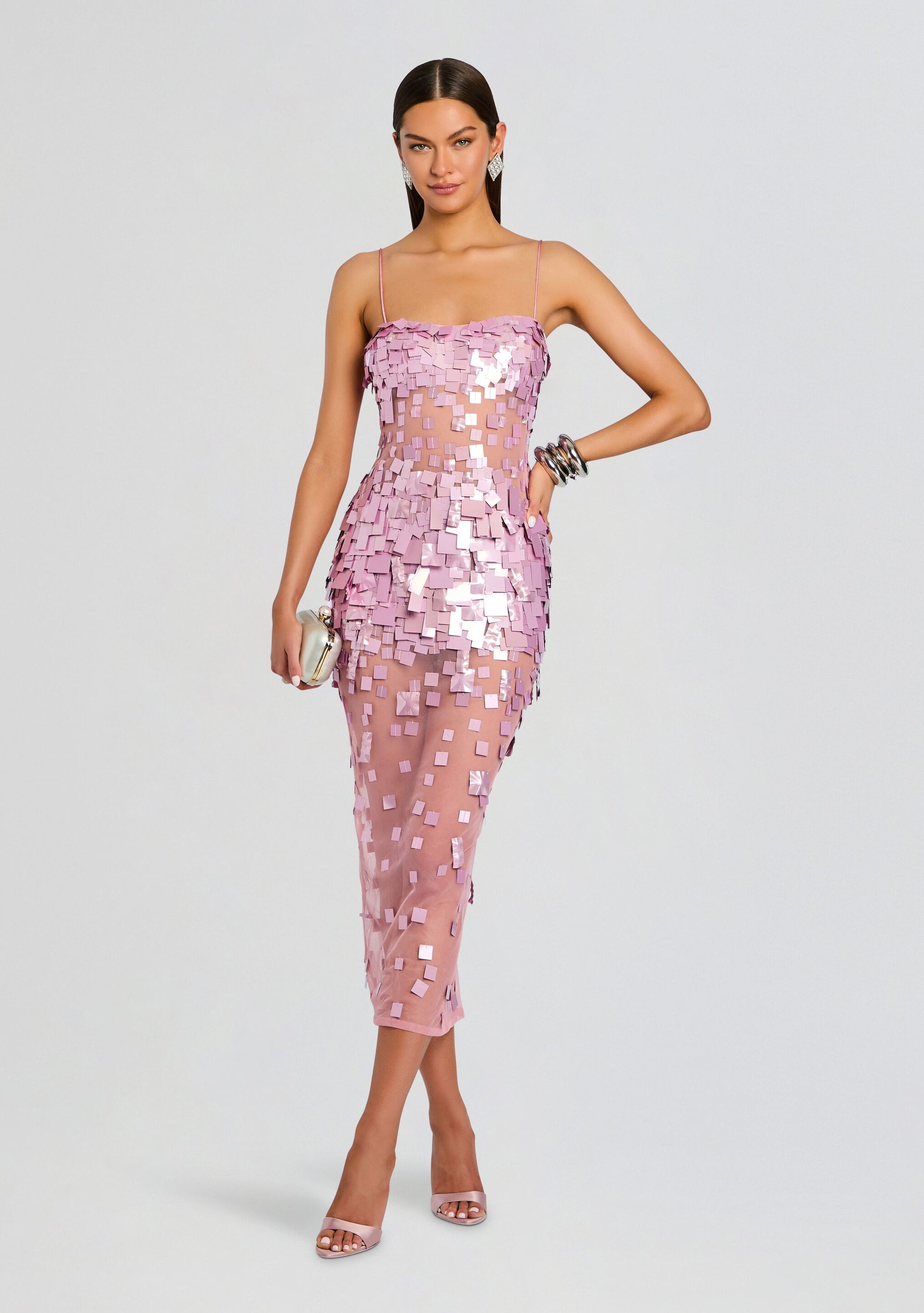 midi embellished dress retroféte Women's Carmin Embellished Dress - White