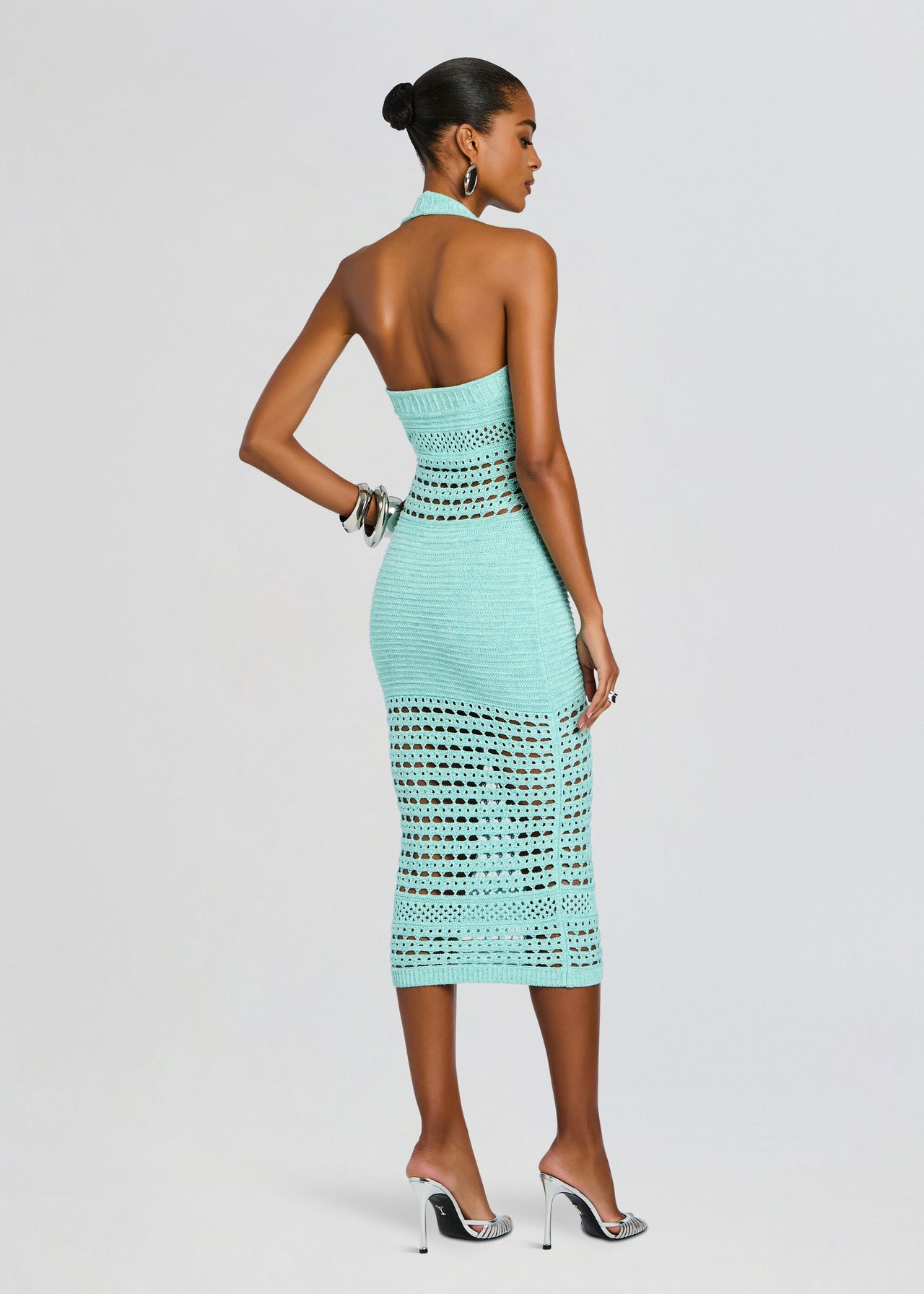 ibiza metallic crochet maxi dress Ibiza Metallic Crochet Maxi Dress - Red