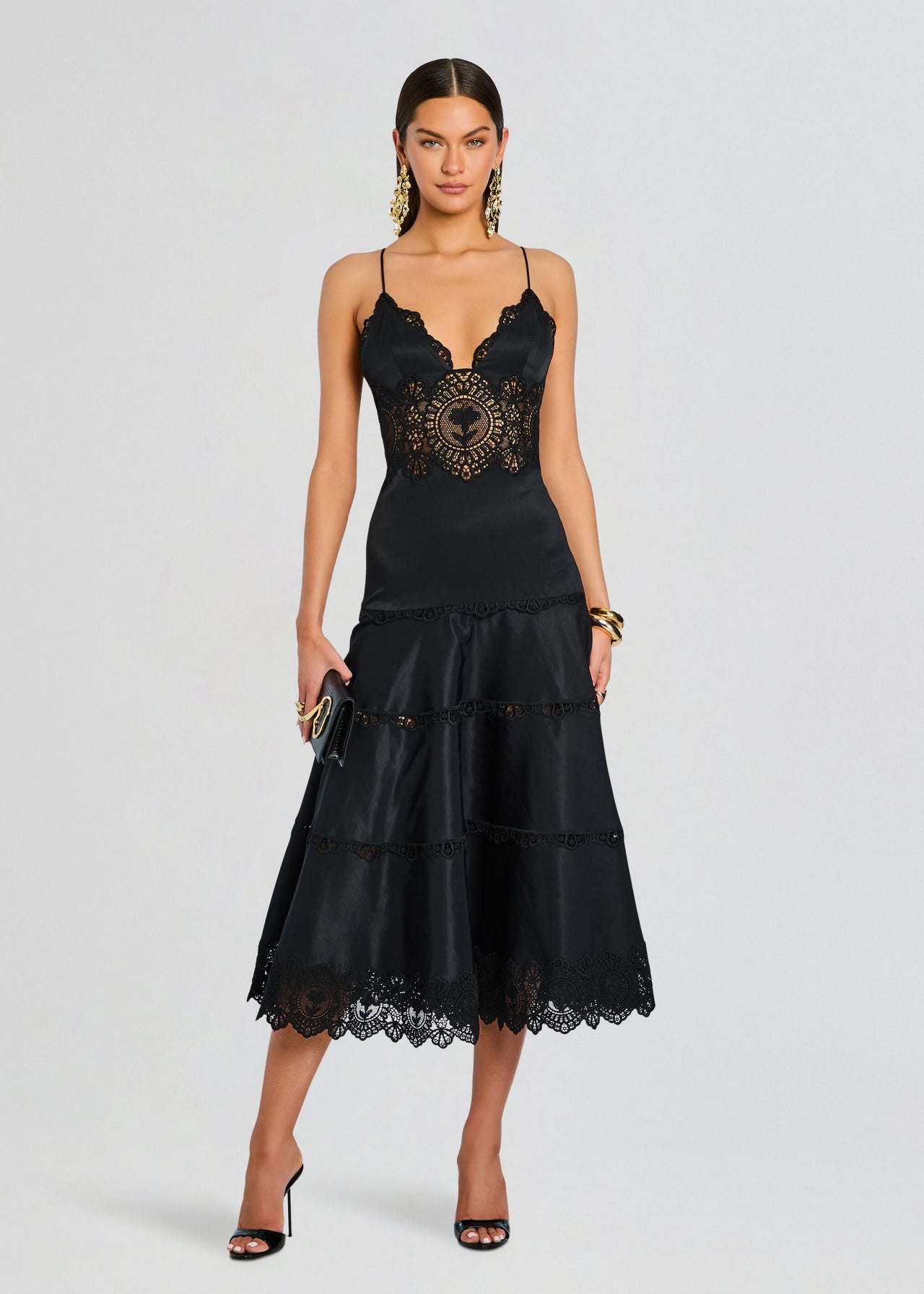 knee length dresses for ladies Retrofete Leilani Dress in Black