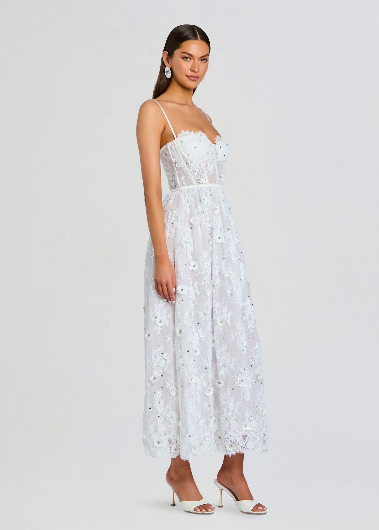 Retrofete Noema Embellished Lace Midi Dress