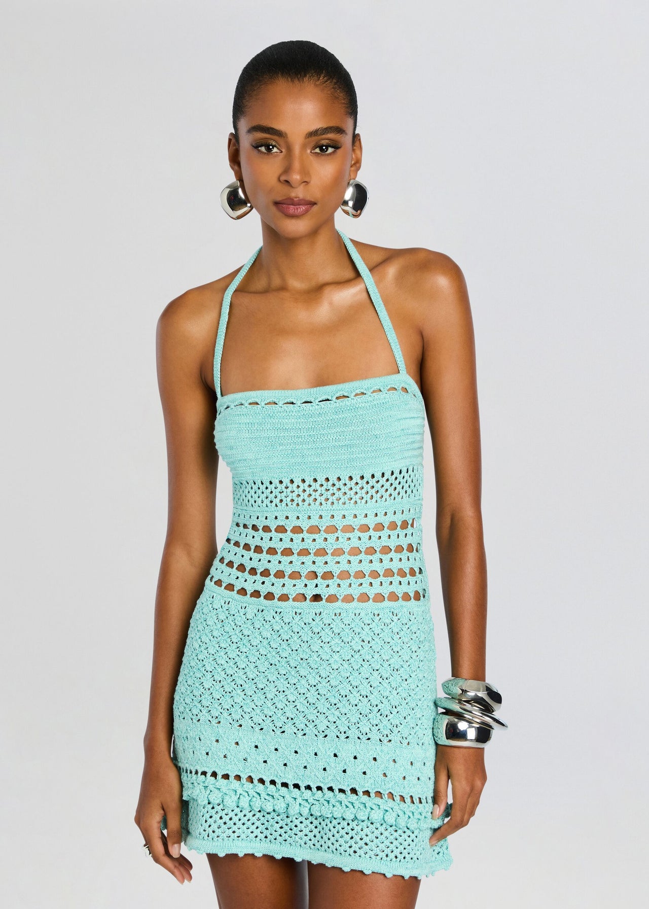 retrofete Saffy Crochet Dress in Mint - size L retrofete Saffy Crochet Dress in Mint - size L