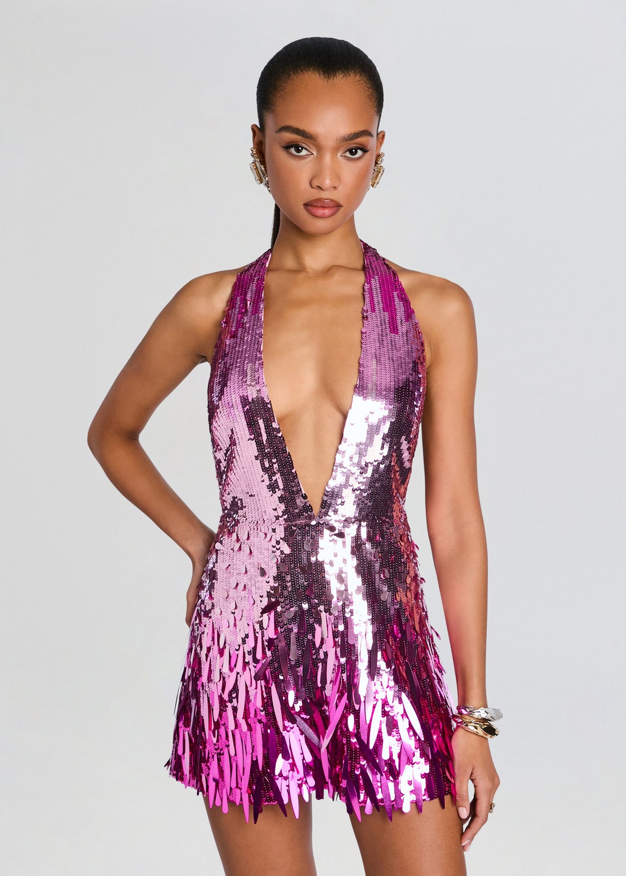 retrofete kinara sequin dress retrofete Kinara Sequin Dress in Silver & Gold
